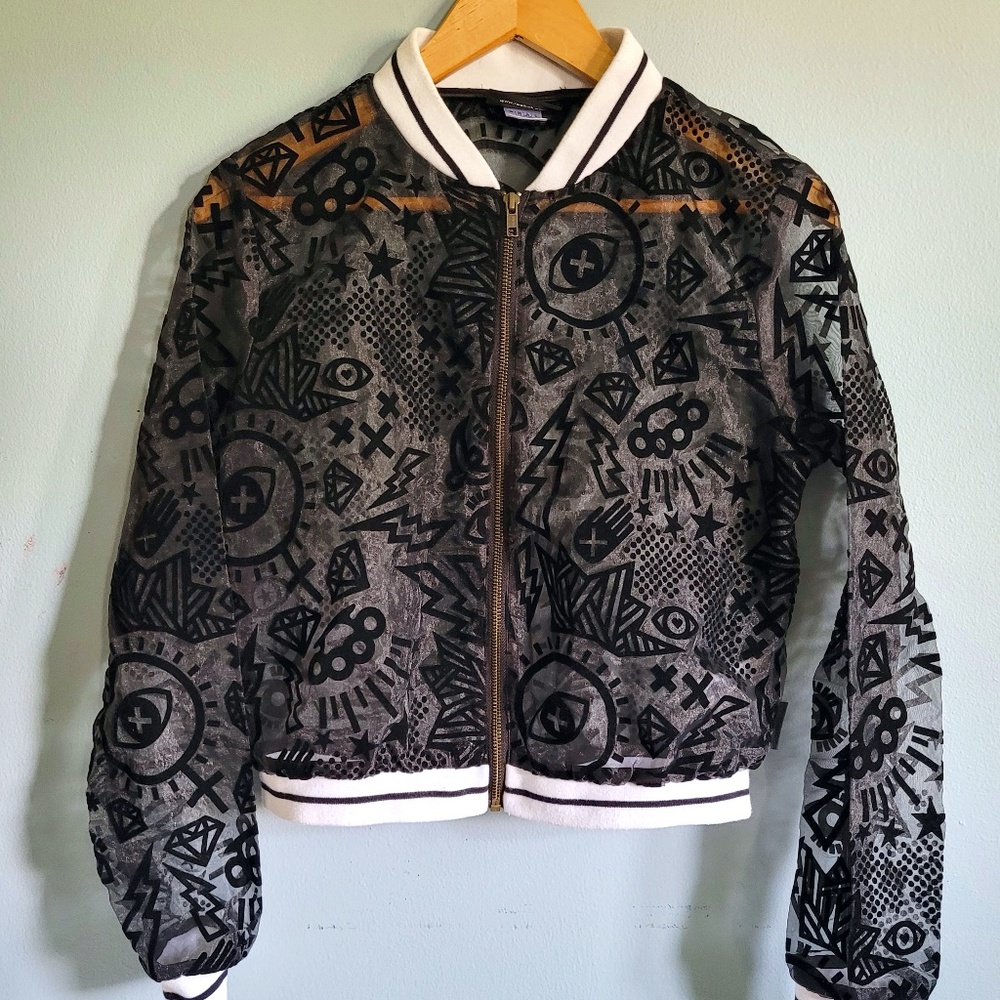 Reebok Sheer Bomber Jacket size XS
